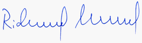 Signature of Richard Arnold, Oberbürgermeister Schwäbisch Gmünd