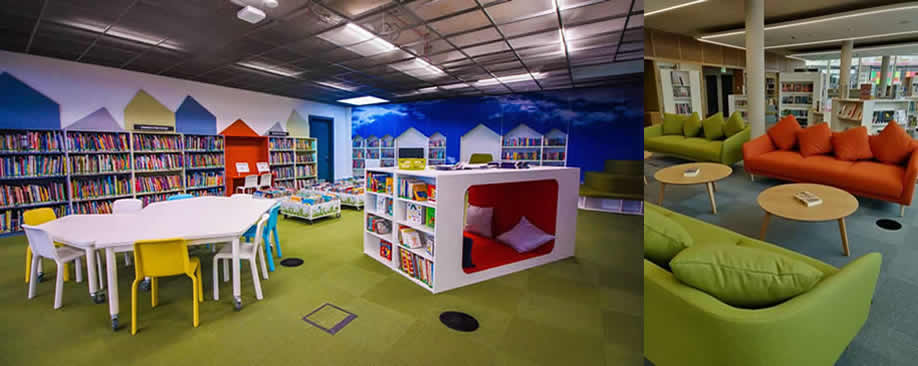 inside library